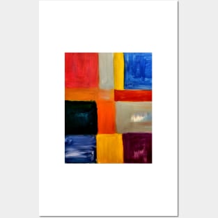 Colorblock abstract painting Posters and Art